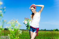 Tiny tit teens world amour angels style in field