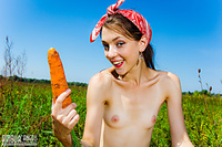 Tiny tit teens world amour angels style in field