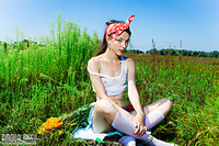 Tiny tit teens world amour angels style in field