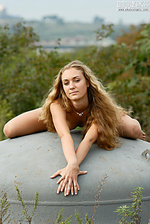 Long-haired none nude teen