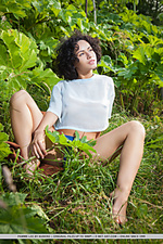 Pammie lee curly-haired pammie lee shows off her curvy body and meaty ass outdoors.