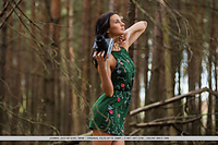 Jasmine jazz jasmine jazz strips in the forest as she shows off her sexy, tigh body.