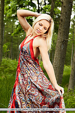 Even in the outdoors, wearing a casual flowing dress, jenni proves she has great potential to seduce anyone anywhere anytime, with a rocking hot body and enticing smile.