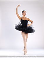 Bianca c gives a sample of her graceful moves as a ballerina, stretching and bending her flexible body while showcasing her intimate details.