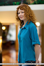 Rochelle is a cheerful redhead with enviable alabaster skin, slender physique, pink and perky nipples, and a cute bush.