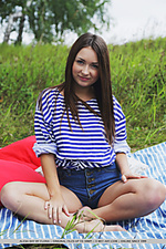 Alexa day enthusiastically strips off her striped shirt and denim shorts, showing off her succulent goods as she sprawls naked on the picnic blanket.